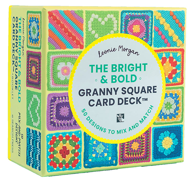 Bright and Bold Crochet Granny Square Card Deck by Leonie Morgan
