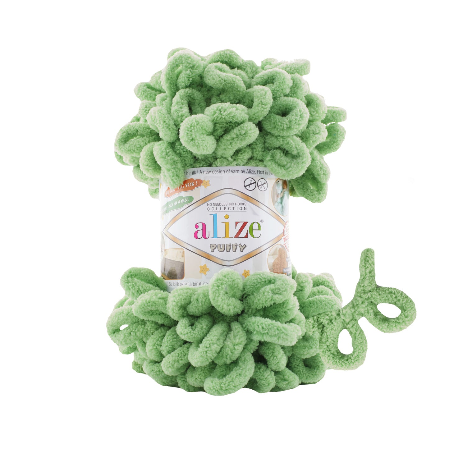 Alize Puffy Finger Knitting 103 Pea Green