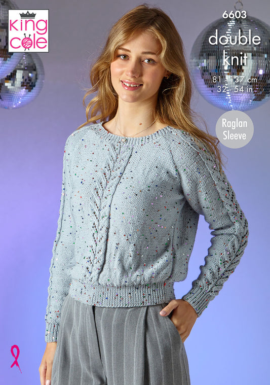 King Cole Dazzle Dk Pattern 6603 Knitted Garments