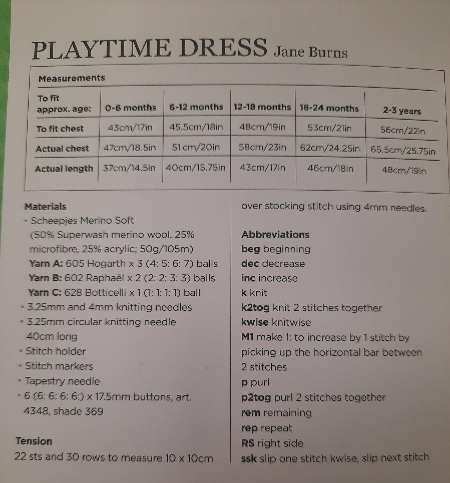 Yarn- The After Party No.34 Playtime Dress Pattern (Knit)