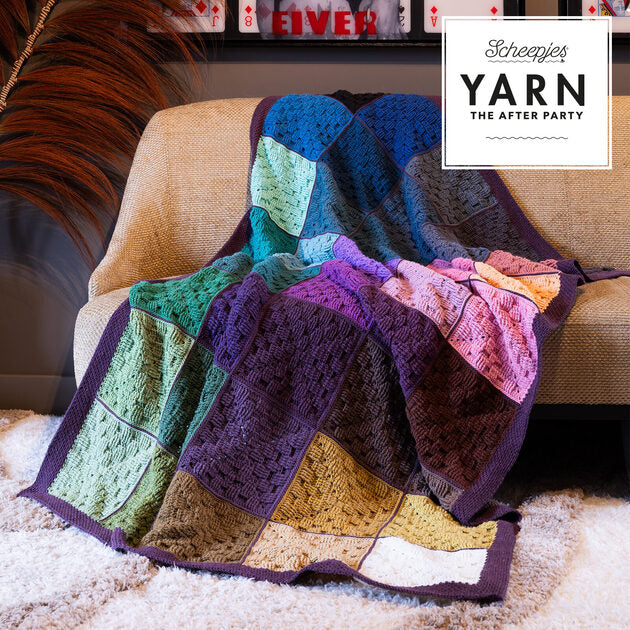 Yarn- The After Party #203 Scrumptious Squares Blanket (Crochet)
