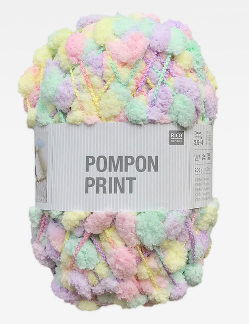 Rico Pompom Print Rose Multi 025