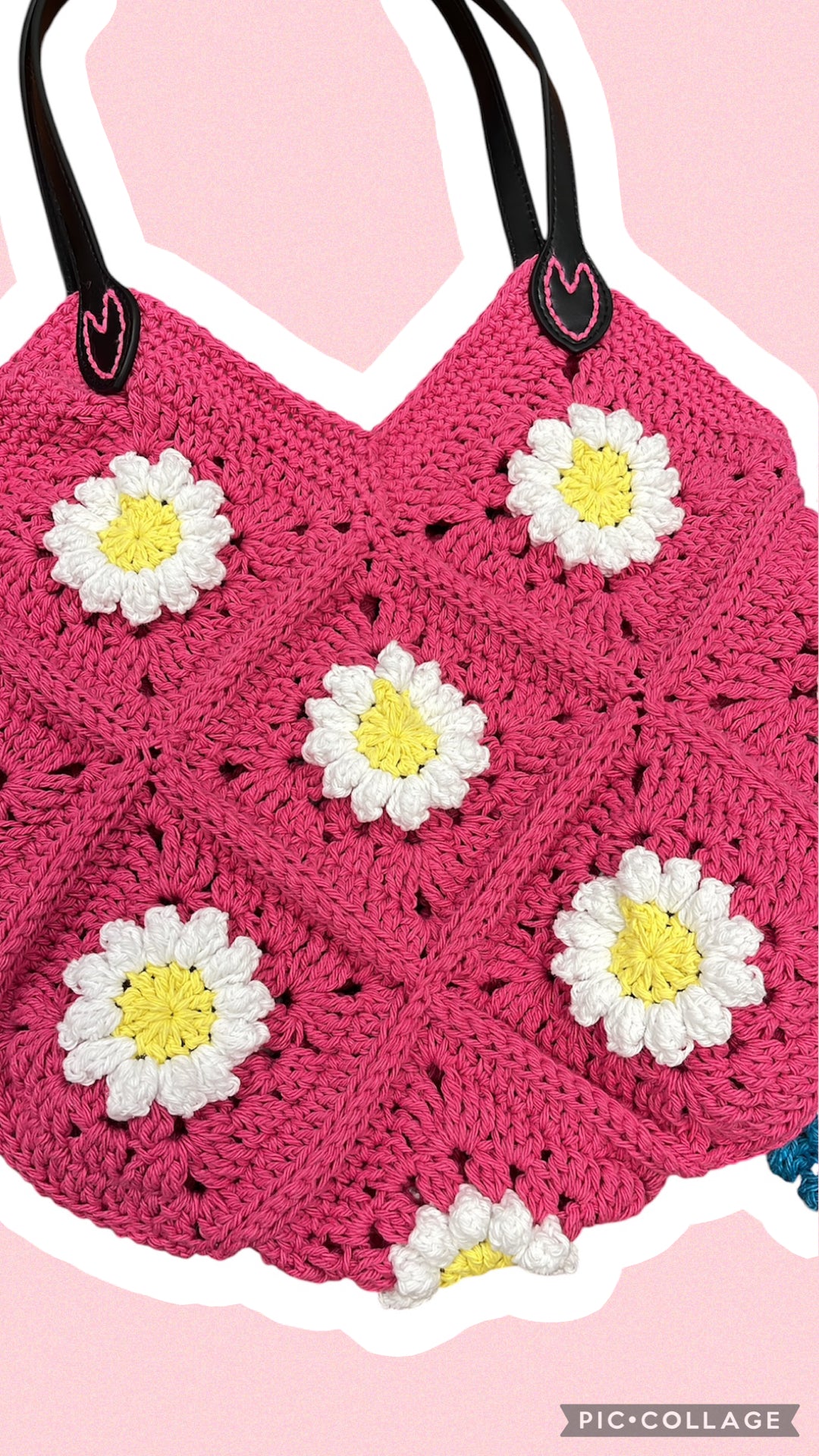 Crochet Daisy Granny Square Bag, Yarn Kit and Pattern!