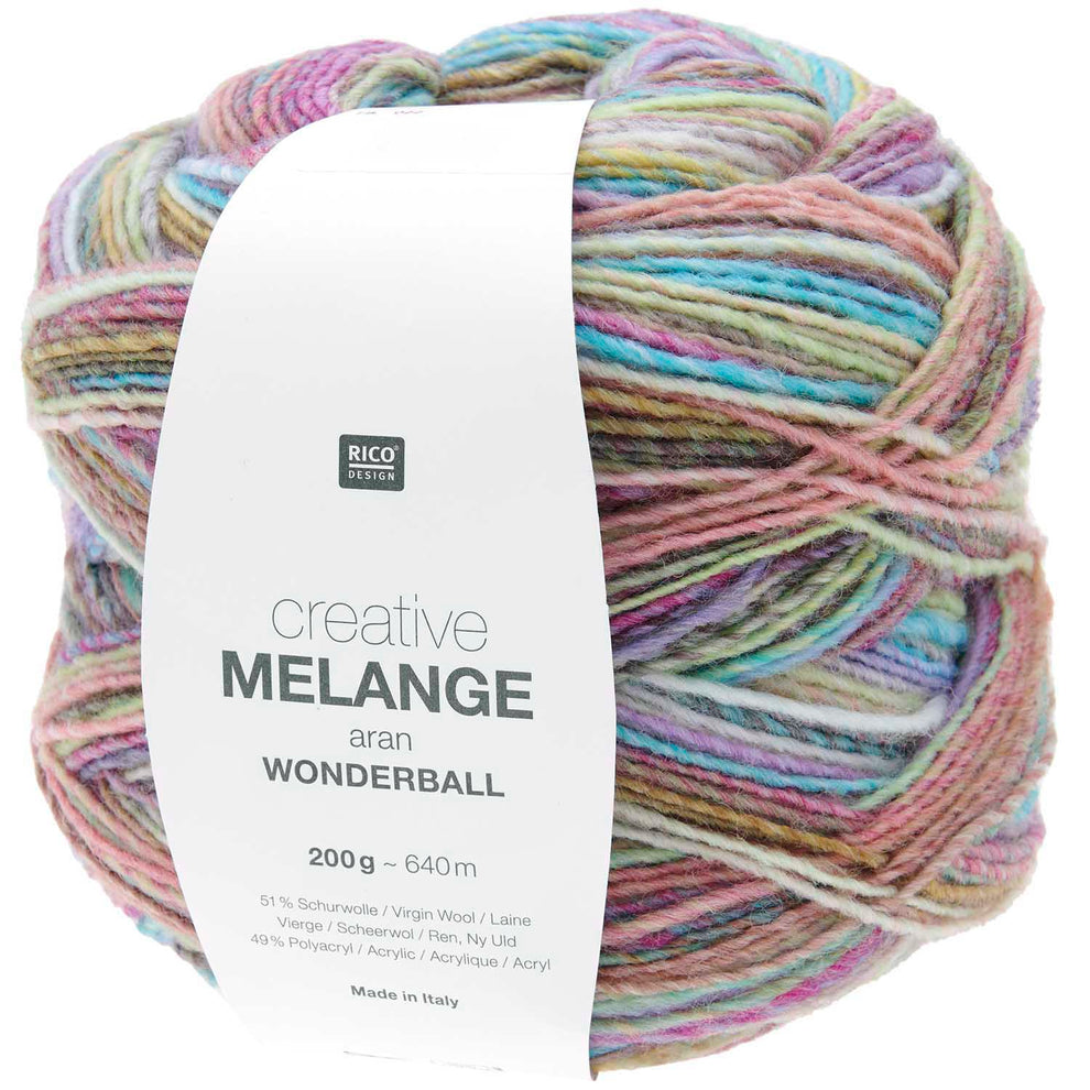 Rico Creative Melange Aran Wonderball 022 Pastel