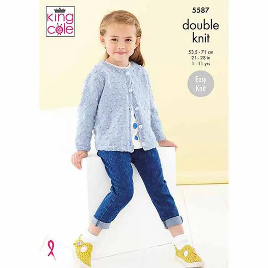 King Cole Pattern 5587 Dk Cardigan Pattern