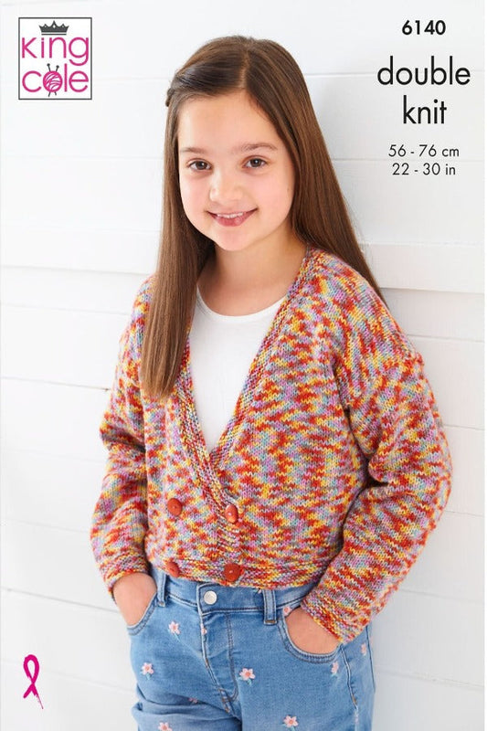 King Cole Pattern 6140 Dk Cardigan Pattern