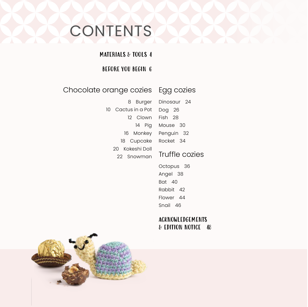 Amigurumi Crochet Chocolate Cozies Pattern Book