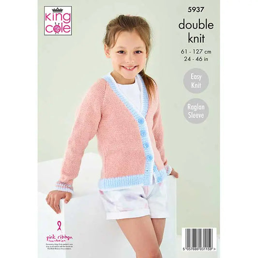 King Cole Pattern 5937 Dk Cardigan Pattern