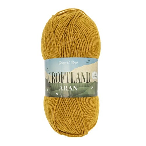 James C Brett Croftland Aran 200g A204 Mustard