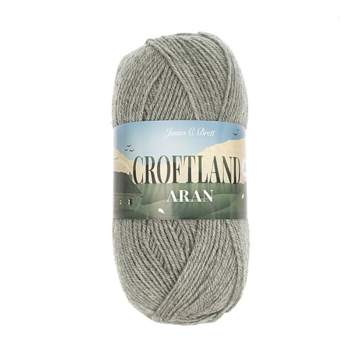 James C Brett Croftland Aran 200g  A211 Light Grey