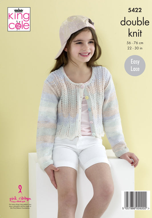 King Cole Pattern 5422 Dk Cardigan Pattern