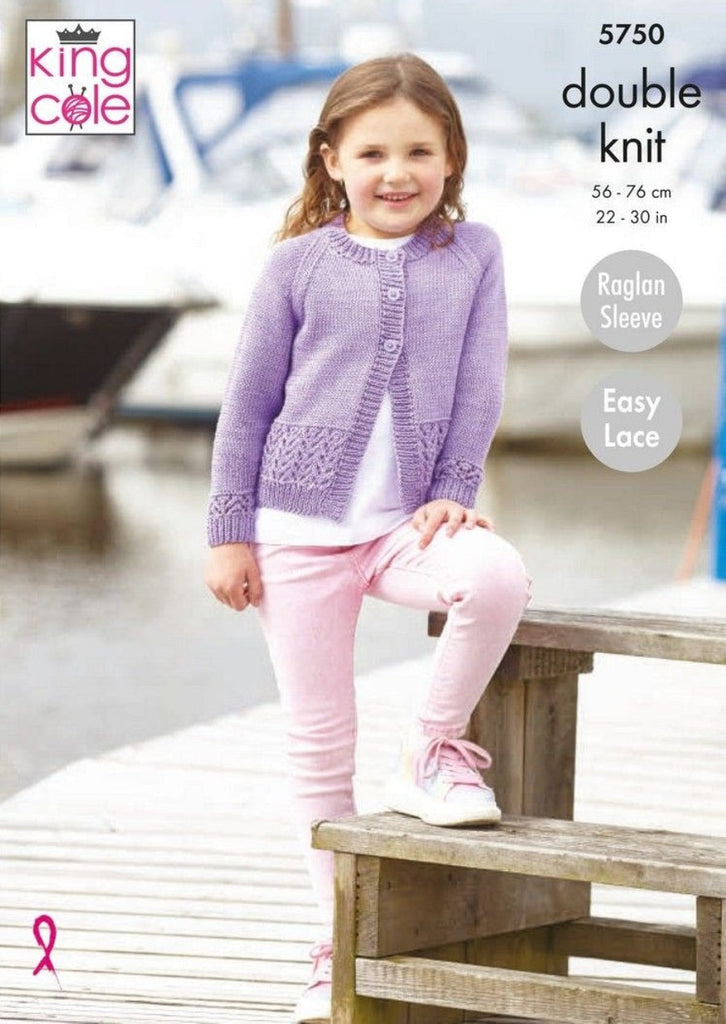 King Cole Pattern 5750 Dk Cardigan Pattern