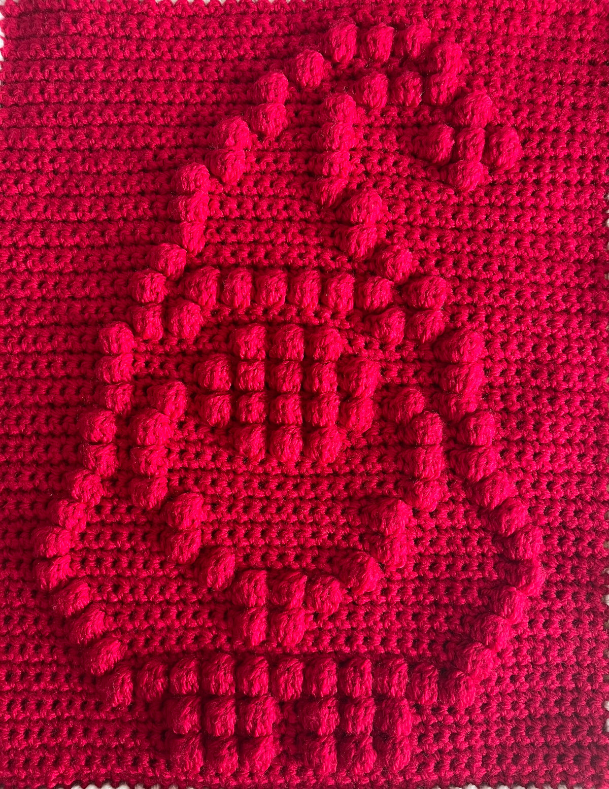 Christmas Crochet Bobble Blanket Yarn Kit and Pattern