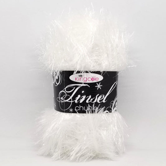 King Cole Tinsel Chunky 204 White 50g