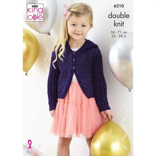 King Cole Pattern 6210 Dk Cardigan Pattern
