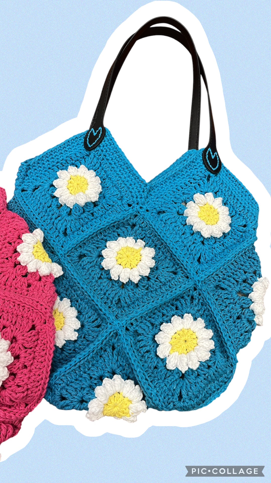 Crochet Daisy Granny Square Bag, Yarn Kit and Pattern!