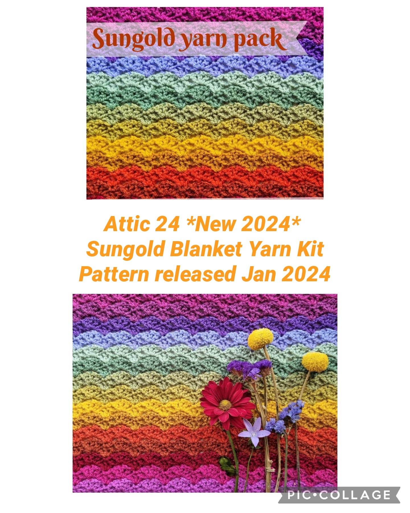 *New* 2024 Attic 24 Sungold Blanket Yarn Kit