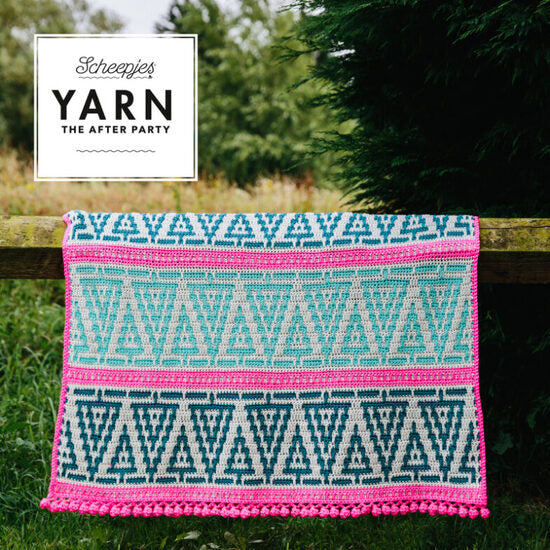 Yarn- The After Party #154 Folk Trees Blanket (Mosaic Crochet)
