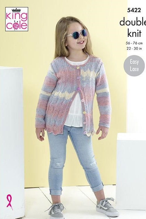 King Cole Pattern 5422 Dk Cardigan Pattern