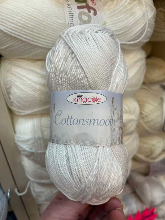 King Cole Cottonsmooth Dk 3520 White 100g