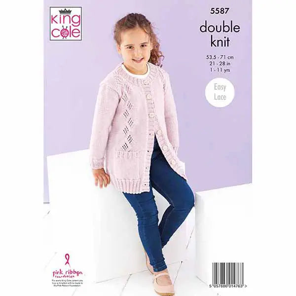 King Cole Pattern 5587 Dk Cardigan Pattern