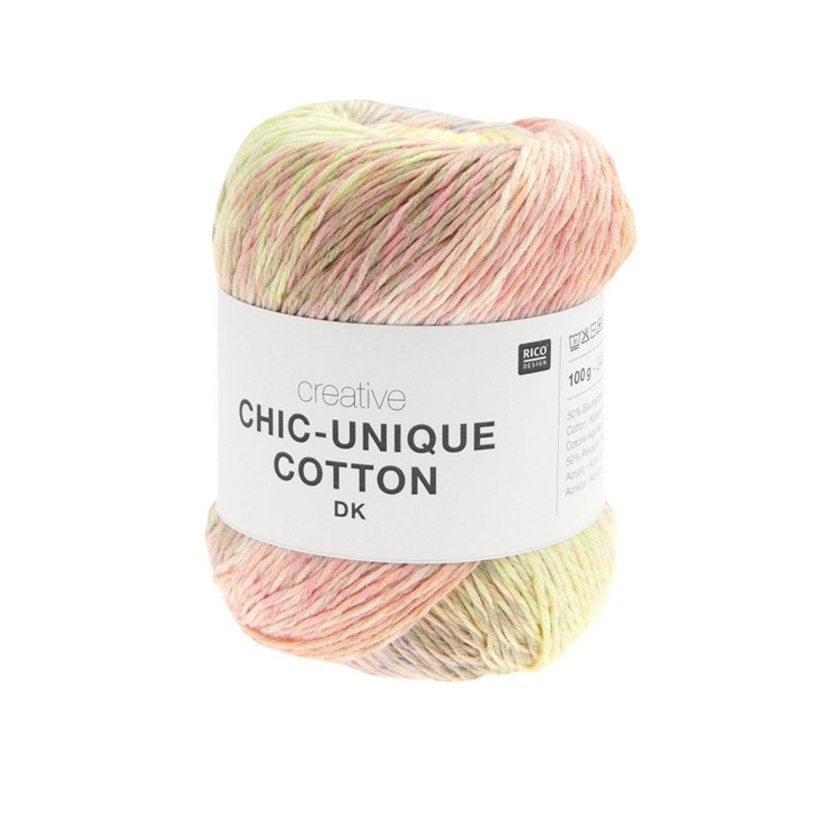 Rico Chic Unique Cotton Dk 100g 001 Pastel