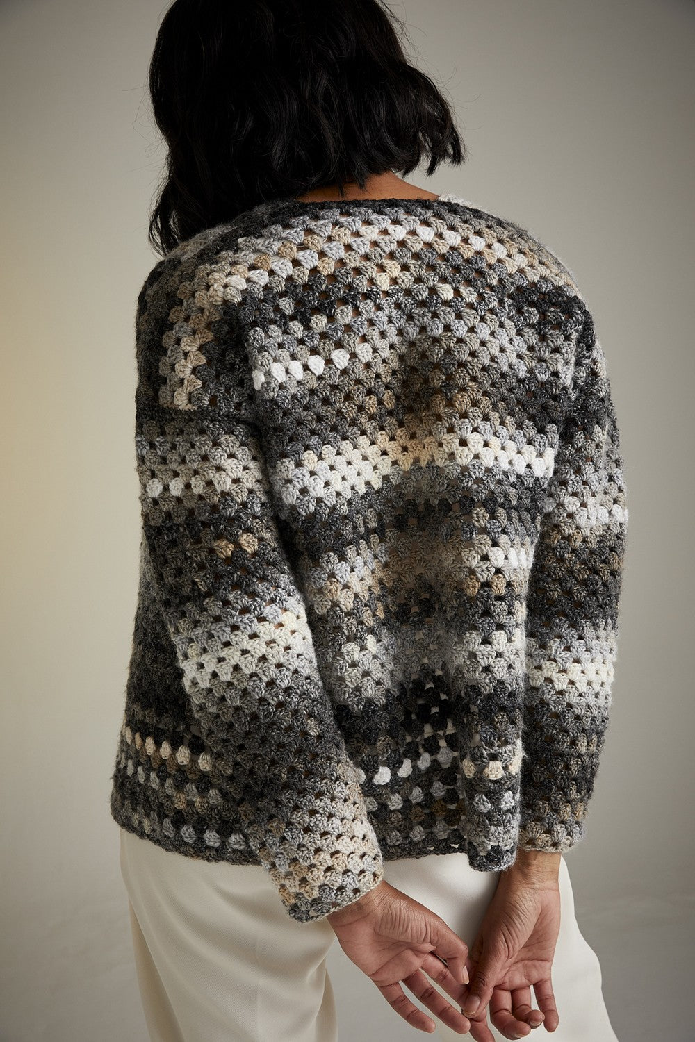 Sirdar 10727 Crochet Granny Stripe Cardigan Pattern