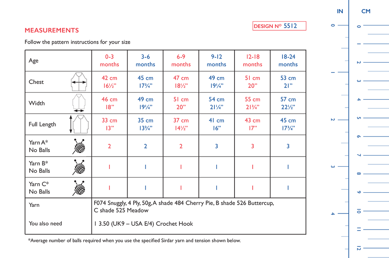 Sirdar 5512 Lazy Daisy Dress Pattern