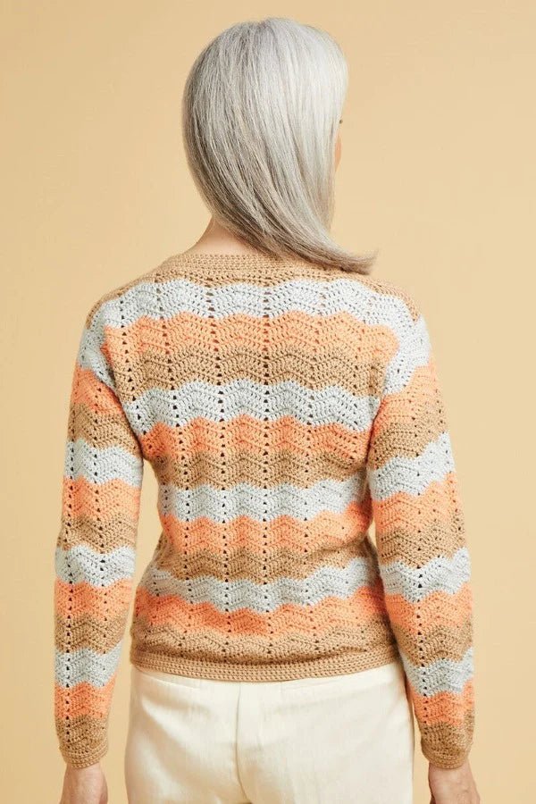 Sirdar 10670 Chevron Stripe Jacket Crochet Pattern