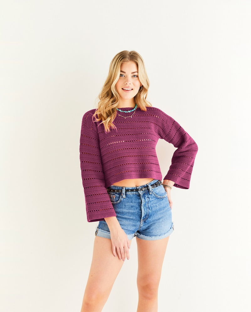 Sirdar 10524 Crochet Sweater Pattern