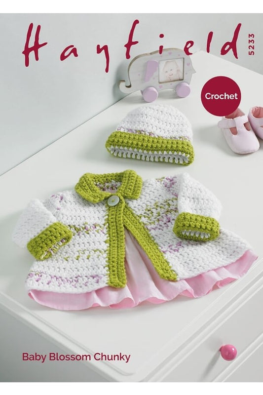 Sirdar 5233 Baby Chunky Cardigan Crochet Pattern