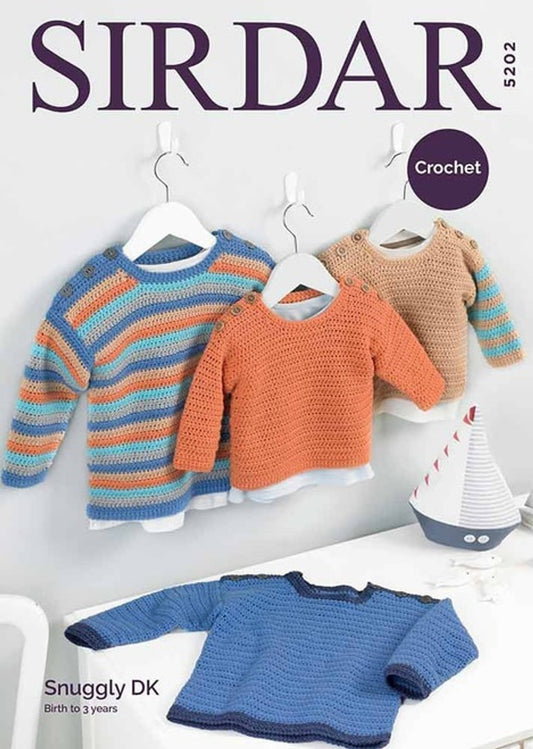 Sirdar 5202 Baby/Child Crochet Sweater Pattern