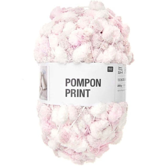 *New* Rico Pompon Print 045 Candy/White