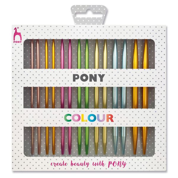 Pony Colour Interchangeable Circular Knitting Needles- Set of 7