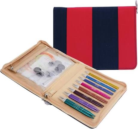 Knit Pro Red Wave Interchangeable Knitting Needle Set- Set of 8