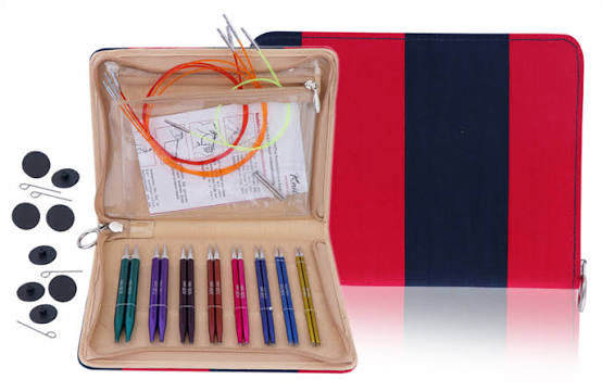Knit Pro Red Wave Interchangeable Knitting Needle Set- Set of 8