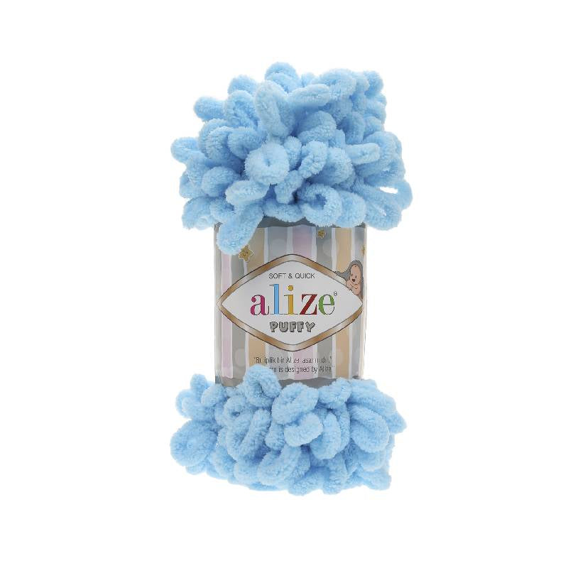 Alize Puffy Finger Knitting 287 Mid Blue