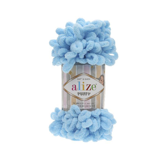 Alize Puffy Finger Knitting 287 Mid Blue