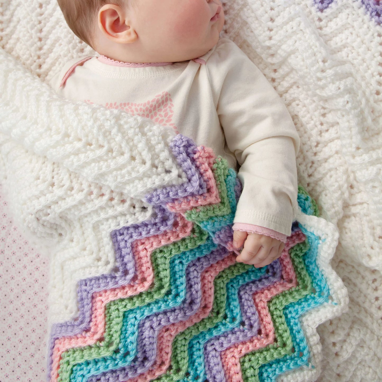 Yarnspirations RickRack Rainbow Crochet Blanket Yarn Kit