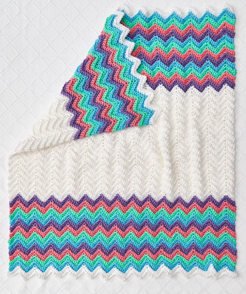 Yarnspirations RickRack Rainbow Crochet Blanket Yarn Kit