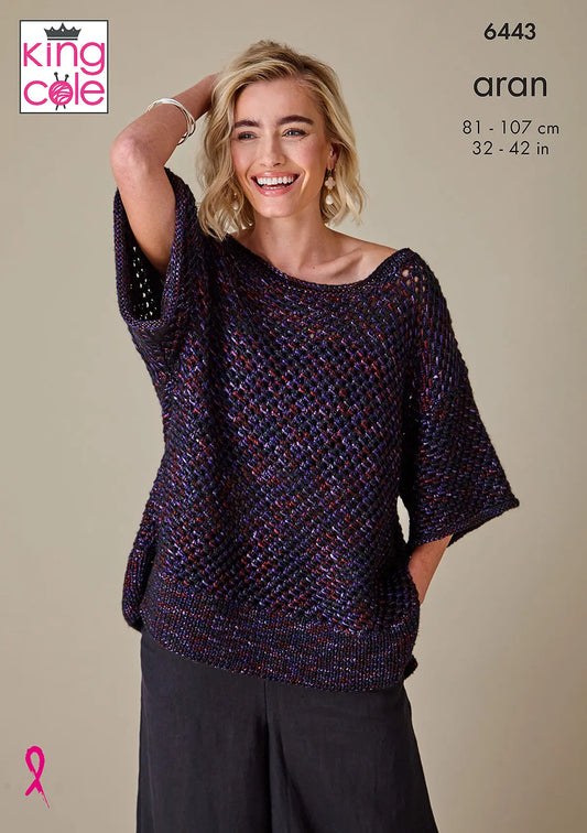 King Cole Firefly Aran Pattern 6443