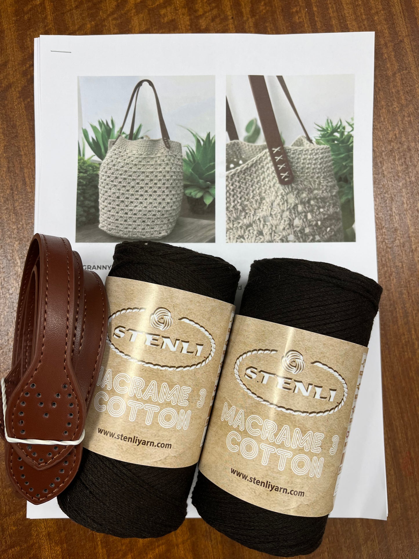 Crochet Granny Square Bottom Bag Kit