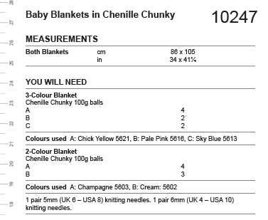 Stylecraft Chenille Chunky Pattern 10247 Knit Blankets