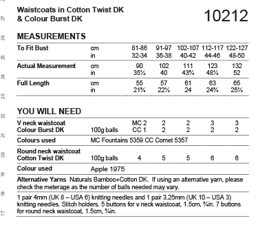 Stylecraft Cotton Twist Dk Pattern 10212 Knit