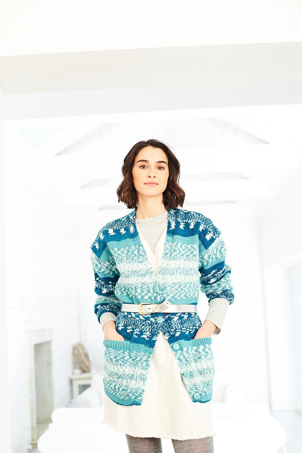 Stylecraft Easy Fair Isle Effect Aran Pattern 10074 Ladies Garment Pattern