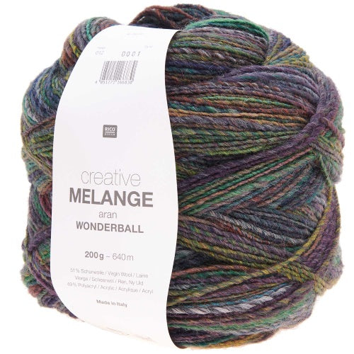 Rico Creative Melange Aran Wonderball 012 Blue/Green