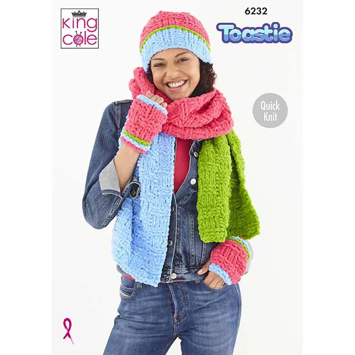 King Cole Warm & Toastie Accessories Pattern 6232 (Knit)