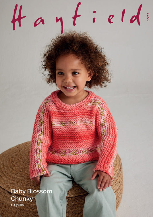 Sirdar Baby Blossom Chunky Pattern 5573