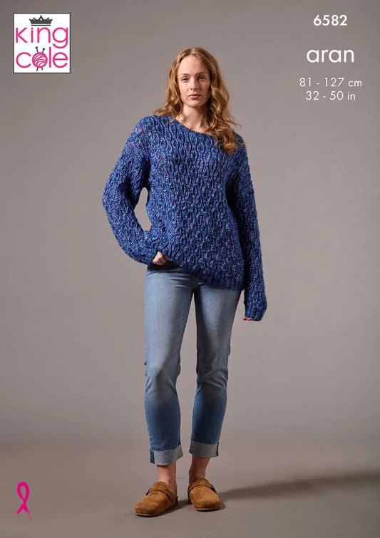 King Cole Firefly Aran Pattern 6582