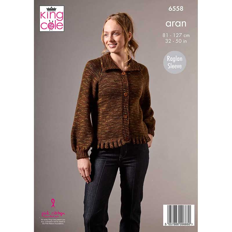 King Cole Firefly Aran Pattern 6558